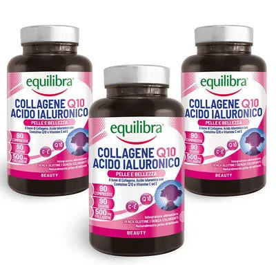 Flaconi di Collagene Q10 e acido ialuronico Equilibra