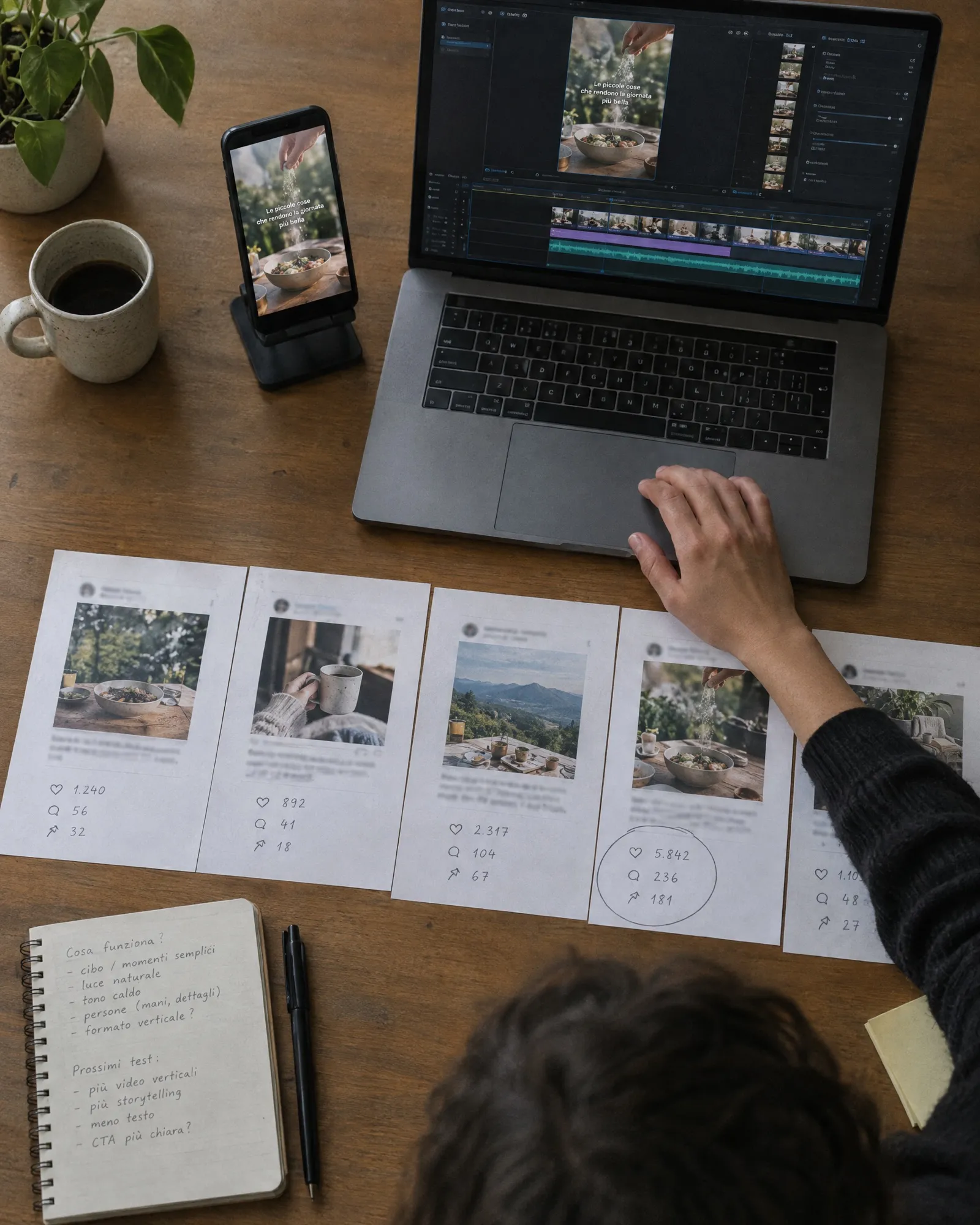 Lo stesso contenuto in formati diversi: video, carosello, newsletter