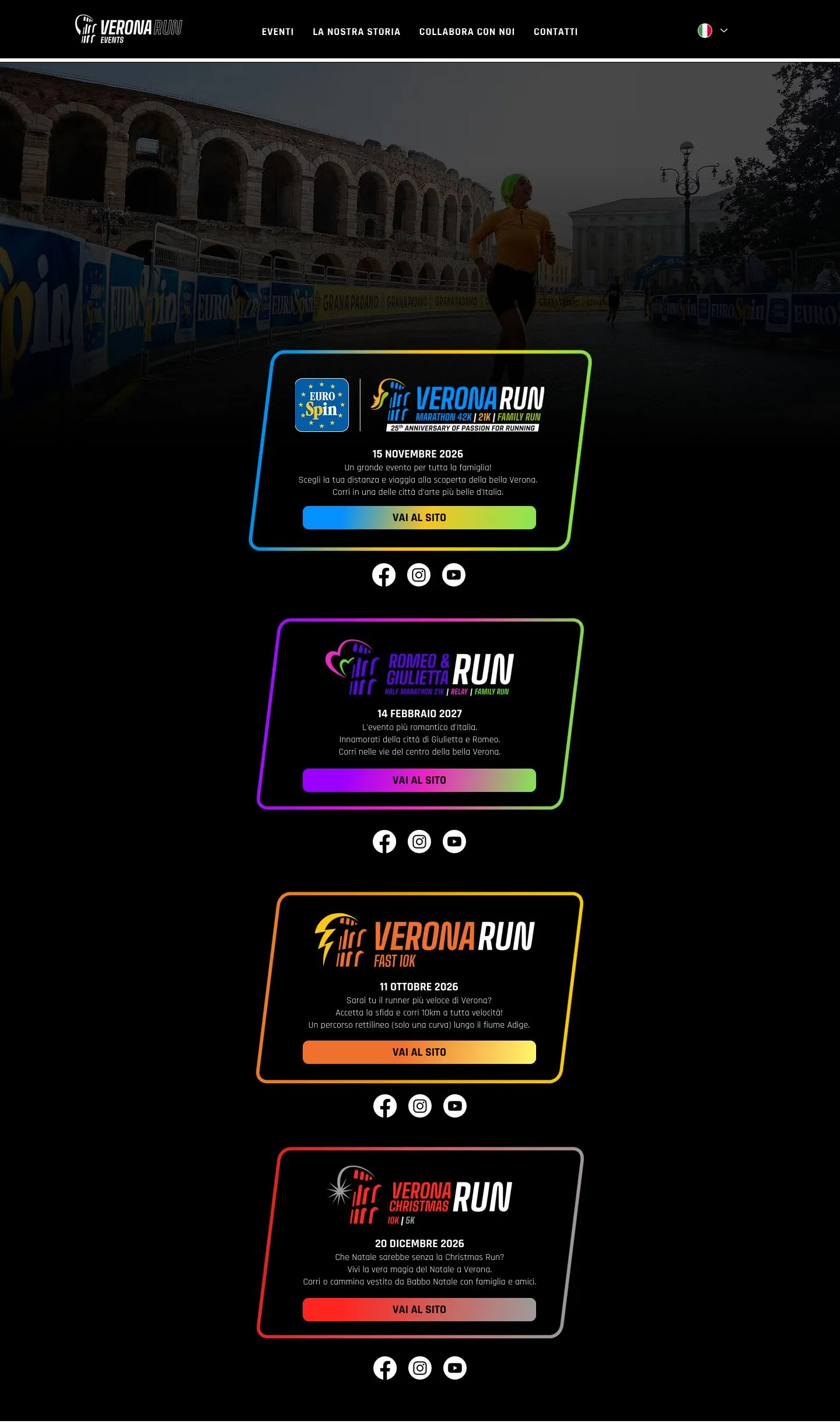 Pagina completa di veronarunevents.it
